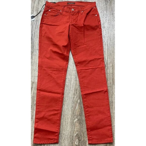 James Jeans Womens Skinny Twiggy  Jeans Terra Cotta Orange Sz 28 - Picture 1 of 2